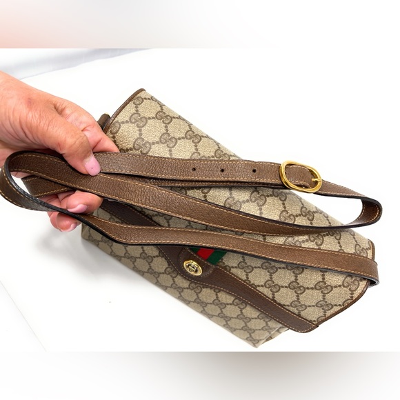 Gucci Crossbody Shoulder Bag Vintage Gucci Web Sherry Line -Medium size - Picture 15 of 15